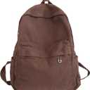 Vintage Canvas Backpack for Women - Grunge Hippie Cute Boho School Backpack - Casual Y2K Aesthetic - Coffee