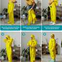 Hazmat Suit Disposable Coverall | Full Body Painters Suit in 7 Sizes with Multiple Specifications for Men & Women - X-Large, Yellow, 1