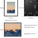 Infun 11x14 Black Picture Frame Solid Wood - Black Poster Frames with Clear Glass for Wall Hanging, Dual Hooks Horizontal or Vertical, Modern Photo Frame for Home Office Decor (11X14)