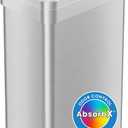 iTouchless 18 Gallon Rectangular Open Top Trash Can and Recycle Bin with AbsorbX Odor Control System Ultra Space-Saving Large Capacity Commercial Grade for Home, Office, Garage, Stainless Steel