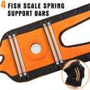 2 x Knee Brace Black for Men Women, Side Double Elastic Supports for Patellar Pad Realign Knee, Maximum Pain Support for Arthritis Pain, Meniscus Tear, Injury Recovery, Exercise Training. Black & Orange