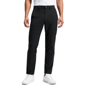 CRZ YOGA Stretch Cotton Chino Pants for Men - 30"/32" Breathable Work Casual Athletic Fit Twill Trousers with Pockets (Blue, XXL)