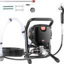 VEVOR 750W Stand Airless Paint Sprayer, 3000PSI High Efficiency Electric Airless Sprayer, Fine and Even Painting Effect, Handheld Paint Sprayers for Home Interior and Exterior Furniture and Fences