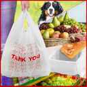 TashiBox 1000 Ct plastic bags/Shopping Bags/Thank You Bags/Reusable and Disposable Grocery Bags - Measures 11.5" X 6.25" X 21", 15mic, 0.6 Mil