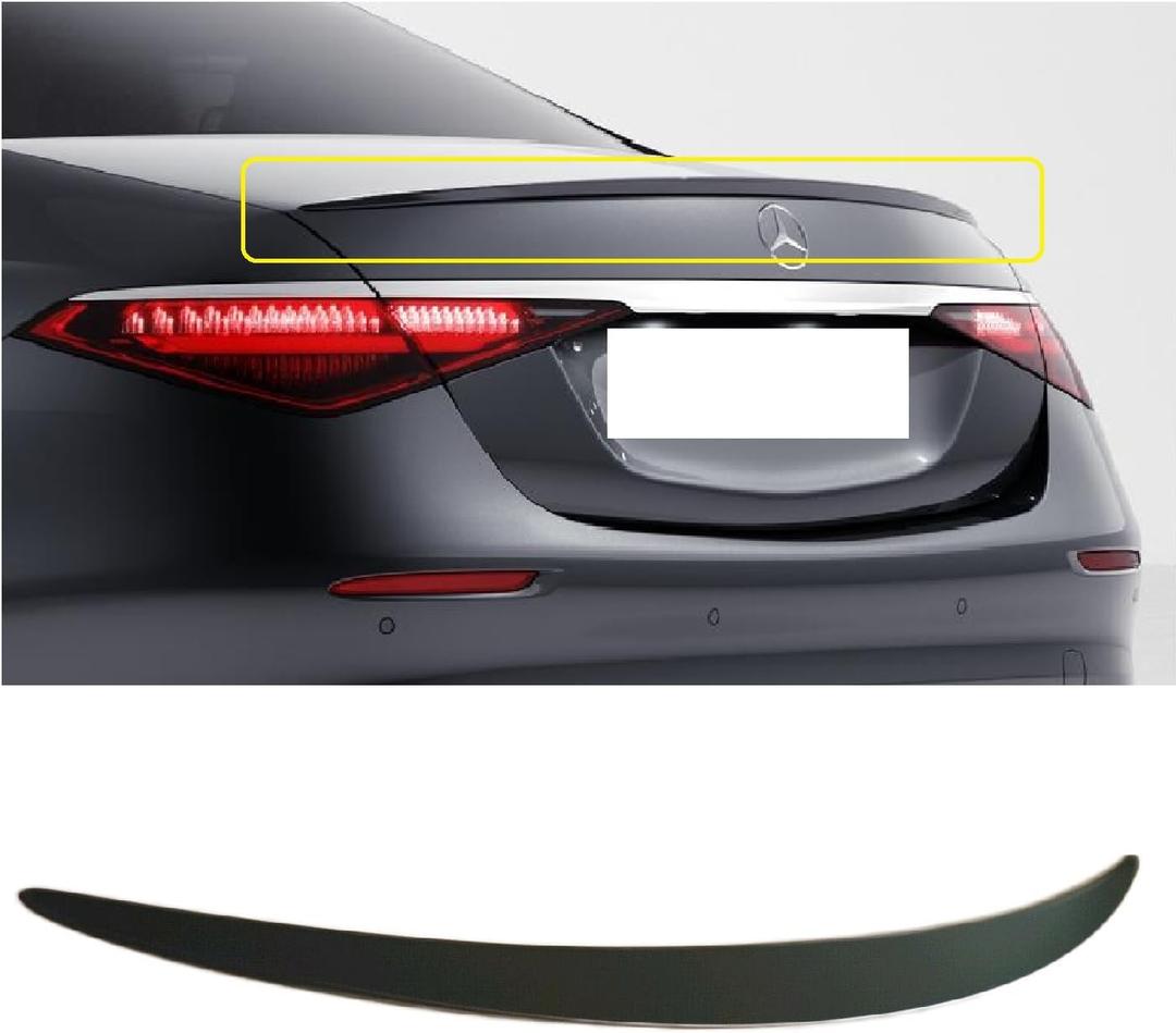 2021-2026 Gloss Black Rear Spoiler Wing for Mercedes Benz S Class W223 S500 S580 S580e 4Matic Trunk Lid Duckbill 2022 2023 2024 2025