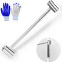 Door Hinge Adjustment Tool, 45# Steel Double-Ended Hinge Bender, 14mm & 19mm Gap Adjusting Wrench for Flag Hinges, Heavy Duty Door Repair Tool