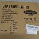 25Ft Outdoor String Lights, G40 Globe String Lights with 27 Clear Glass Bulbs, Waterproof Incandescent White String Lights for Patio, Balcony & Bedroom, Warm White Bistro Lights