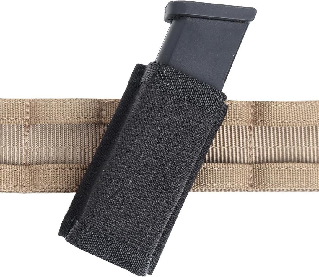 Dlaeey 2 Pack 40º Angled Pistol Magazine Pouch Compatible MOLLE/Belt, Canted 9MM Mag Holder Easy Access, Universal Mag Holster for .40 Cal/ 45Acp S&W/Sig