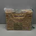 Wicker Magazine Basket, Handwoven Water Hyacinth Storage Bin & Organizer for Files, Books, Newspapers, Documents, Decorative Storage Bin with Handle for Office, Living Room, Dorm, Bathroom