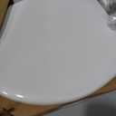 Mayfair Linden Slow Close Toilet Seat, Non Slip Heavy Duty Wood, Easy Install, Round, White