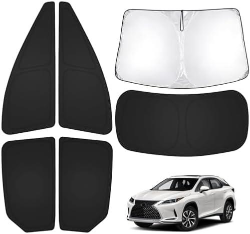 T TGBROS Sunshade for 2016-2022 Lexus RX Windshield Rear Side Window Full Set Car Privacy Sun Shades Blocks UV Rays Keeps Your Vehicle Cool Foldable 6PCS