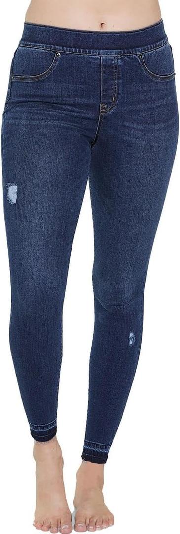 SPANX Women's Ankle Skinny Jeans, Medium Wash, Small (Blue, S)