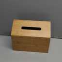Hand Towel Box Cover Compatible with Kleenex Disposable Paper Hand Towels, Bamboo Wood Hand Towel Holder for Bathroom Kitchen Living Room Countertop