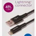 Philips Usb Charger Cable With Lightning Connector, 4 ft, Black