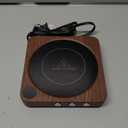 Mug Warmer - 36W Coffee Mug Warmer for Desk with Temperature Display, 2-12Hrs Auto Shut Off, Smart Candle Warmer - Ideal Coffee Gifts Accessories Keep Beverages Coffee Warmer (Wood) (Wood)