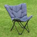 SunnyFeel Oversized XL Padded Camping Chair, Outdoor Butterfly Chair, Portable, Folding, Large Camp Lounge Chairs, Padded Living Room Indoor Chairs Lawn Chairs for Beach,Tailgating,Sport Events,Picnic