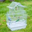 Small Bird Travel Cage - The Lightweight Small Birds Starter Kit with Birdcages and Accessories Great for Parakeets Lovebirds Parrotlets Finches Canaries