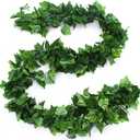 5 pcs Artificial Hanging Grapes Vine Artificial Fake Grape Vines Simulation of Vine Leaves Simulation Grape Garland Plant Lifelike Decor,for Wedding Party Cabinet Wall Decortion (Green)