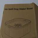 AONKEY 3L Dog Water Bowl No Spill, 101oz Large Spill Proof Dog Bowl Reduce Refill, Anti Splash No Mess Dispenser Dripless Slow Drinking Water Bowl for Sloppy Messy Drinkers (Gray)