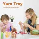 Yarn Bowls for Crocheting Knitting Cat Yarn Bowls with Knitting Accessories (5PCS Knitting Needles)