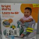 Bright Starts Learn-to-Sit Baby Floor Seat, 2-Positions Grow with Infant, Portable Baby Chair, Includes Sensory Toys, Unisex, 4-12 Months, Gray