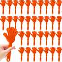 36 Pcs Hand Clappers for Sporting Events Loud Plastic Noisemakers for Football Basketball Baseball Fans(Orange)