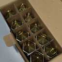 Mini Lantern with Flickering LED Candles Set of 10, Hewory Gold Vintage Decorative Hanging Candle Lanterns for Halloween, Christmas, Wedding Decorations, Party, Table Centerpiece, Battery Included