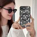 Magnetic for iPhone 16e Case for Women Men, Cute Daisy Floral Flowers Phone Case [Compatible with Magsafe] Translucent Matte Shockproof Cover, Daisy