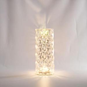 GLOBE LED Integrated Rechargeable Crystal Portable Touch Lamp with Included Remote Control and USB Cable