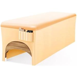 Onism Lash Bed Cover, Wipeable PU Leather Massage Table Cover with Storage Pocket, Waterproof Soft Comfortable Lash Table Cover for Eyelash Extension, Perfect for Salon Spa Tattoo, Natural Onism Lash Bed Cover, Wipeable PU Leather Massage Table Cover with Storage Pocket, Waterproof Soft Comfortable Lash Table Cover for Eyelash Extension, Perfect for Salon Spa Tattoo, Natural