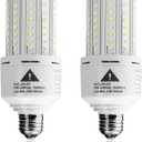 ZP 2-Pack Led Light Bulb 400W Equivalent 6250 Lumen 5000k Cool Daylight White E26/E27 Medium Base 50W Led Corn Light for Outdoor Indoor Lamp Area Garage Warehouse Workshop Street Backyard New Upgrade