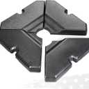 FRUITEAM 233lbs Capacity Durable Patio 4pcs Umbrella Base,with Easy-Fill Ports for Water/Sand,Stabilizes 9-11FT Large Cantilever Outdoor Umbrellas