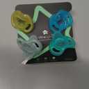 Tommee Tippee Ultra-Light Silicone Pacifier, 6-18 Months, Symmetrical One-Piece Design, BPA-Free Silicone Binkies, Blue/Green/Yellow, Pack of 4