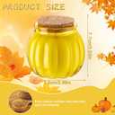 4 Pack Pumpkin Shaped Scented Candles Fall Pumpkin Spice Candles Decor Natural Soy Wax Candle for Home Autumn Halloween Thanksgiving Gift Farmhouse Decoration (White Green Yellow Orange)