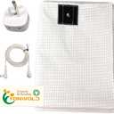 Organic Grounding Sheet 10% Silver Queen for Bed Sleeping Therapy with Safest Ground Adapter and Connection Cord 60x80 INCH