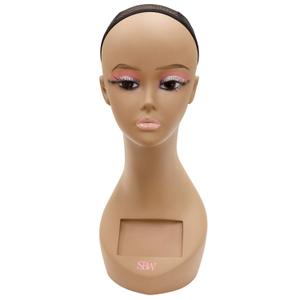 STUDIO LIMITED Womens Flesh Mannequin Head Realistic Making and Display with Wig Caps Cosmetology Training (18, 1 Pack)