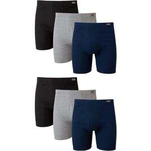 Hanes mens Tagless Comfortsoft Waistband - Multiple Packs Boxer Briefs, 6 Pack Assorted, Large US