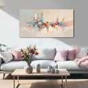 Canvas Wall Art Decor Large Wall Art Pictures for Living Room Abstract Canvas Art Wall Decor Modern Artwork for Walls Oversized Colorful Abstract Wall Art Decorations Bedroom Home Wall Decor 29" X 58"
