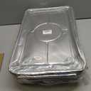 21"x13" Large Full Size Aluminum Pans With Lids （15 Pack）, 21x13x3.2