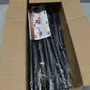 1 Inch Bay Window Curtain Rods Corner Curtain Rods Set 30-76 Inch Center Rod for Windows 16-40 Inch Side Rods,Curtain Rods Set (Black)