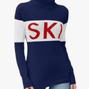 Ybenlow Women Sweaters Color Block Turtleneck Tops Comfy Winter Blouse 2024 Ski Sweaters Tight Knit Outfits Shirts Size  XL