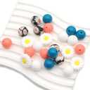 4 x David accessories Silicone Beads 15mm Silicone Beads Bulk Round Hexagon 14mm Silicone Beads for Keychain Pens Lanyards Bracelet Necklace Jewelry Making DIY Craft 25Pcs (M)