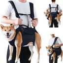 Nasjac Dog Lift Harness Carrier Backpack - Full Body Sling with Adjustable Straps & Handle, Breathable Support Emergency Rescue Kit for Elderly Injured Arthritic Disabled Medium Large Dogs, 3XL (Blue)
