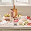 5 PCS Glass Food Storage Set - 100% Airtight & Leakproof, BPA Free lids, Freezer to Oven Safe