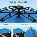 WhiteFang Deluxe Pop Up Beach Tent Sun Shade Shelter for 3-4/5-6 Person, UV Protection, Extendable Floor with 3 Ventilating Windows Plus Carrying Bag, Stakes, and Guy Lines, X-Large