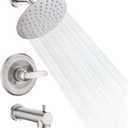 Replacement Faucet Shower Trim Kit for Delta 1300/1400 & 13/14 Series, Tub Shower Faucet Set, High Pressure 8" Round Rain Shower Head - Brushed Nickel (Valve/Cartridge Not Included)