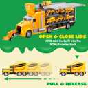 JOYIN 25-in-1 Construction Truck Toy Set with 12 Vehicles & 12 Worker Figures, Push and Go Toy Trucks with Sound and Light, Construction Toys Birthday Gifts for Kids 3 4 5 6 7 Years Old