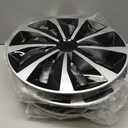 Hubcap Wheel Cover Replacement R17 Hub Caps Universal-Fit Steel Wheel Rim Cover ABS Material Exterior Accessories for Car Truck SUV -Set of 417-inchSilver-Black