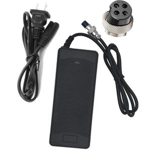 Electric Scooter Charger 4 Prong for Ninebot S/S-MAX/Mini PRO/Mini lite, 63V 2A 4-Pin Connector Battery Charger Replacement Accessories with Ninebot by Segway Go Kart