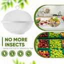 Metal Mesh Fruit Bowl with Lid & Basket - Fruit Fly Proof Kitchen Counter Storage for Fruits & Veggies (white/1PCS)